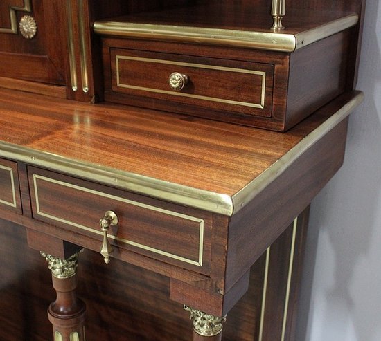 Cabinet en Acajou, style Louis XVI, époque Napoléon III - XIXe 