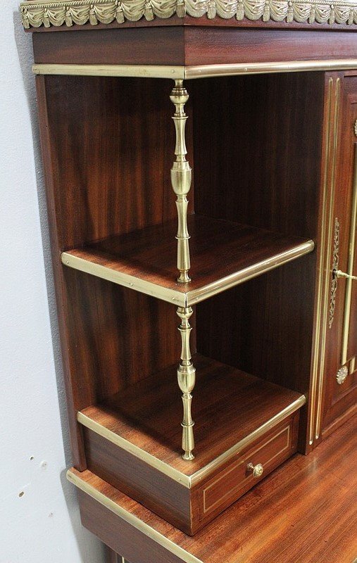 Cabinet en Acajou, style Louis XVI, époque Napoléon III - XIXe 
