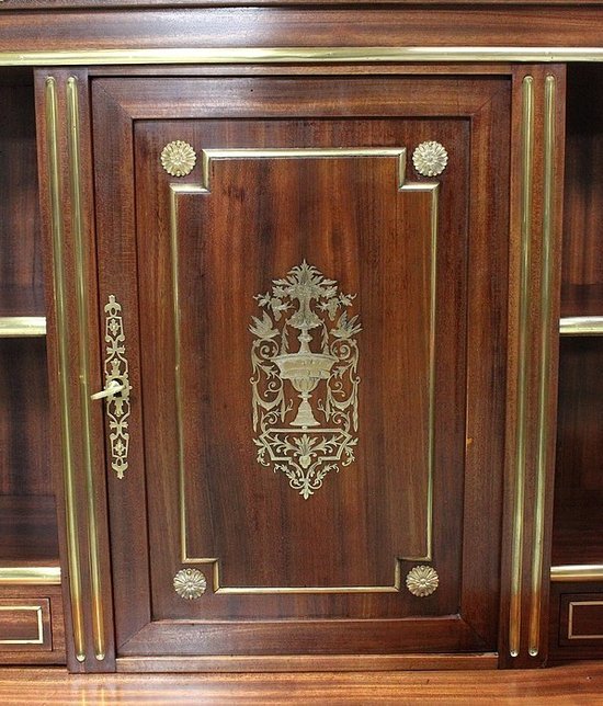 Cabinet en Acajou, style Louis XVI, époque Napoléon III - XIXe 
