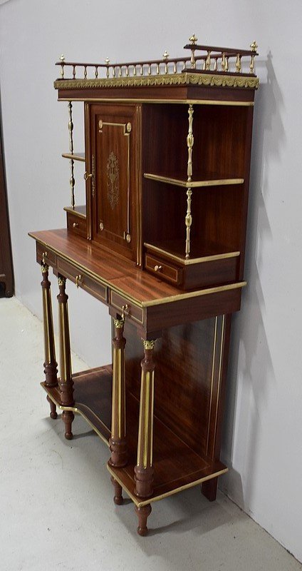 Cabinet en Acajou, style Louis XVI, époque Napoléon III - XIXe 