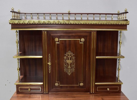 Cabinet en Acajou, style Louis XVI, époque Napoléon III - XIXe 