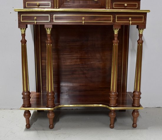 Cabinet en Acajou, style Louis XVI, époque Napoléon III - XIXe 