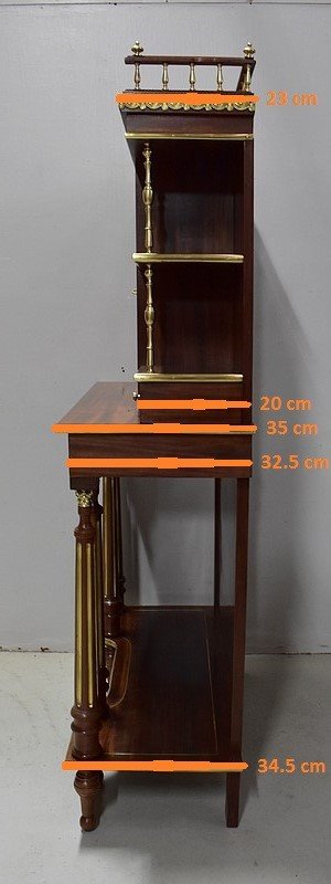 Cabinet en Acajou, style Louis XVI, époque Napoléon III - XIXe 