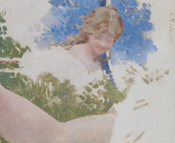 Edouard TOUDOUZE 1848-1907 Etude pour la musique, Opéra Comique, Paris, Tableau, 1895-98