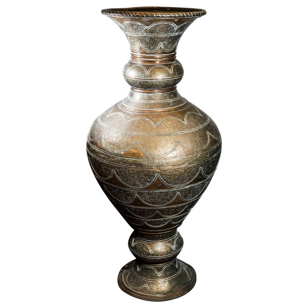 MONUMENTAL ORIENTAL AMPHORA, COPPER 1.36 m