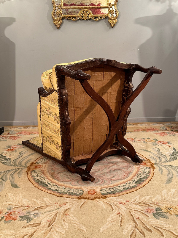Importante Bergère In Noce Del Periodo Regency Circa 1720
