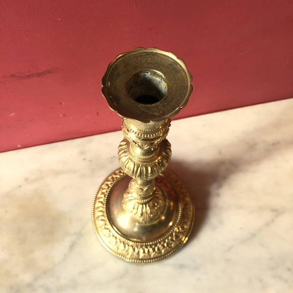 Coppia di candelieri con foglie d'acanto, periodo Luigi XVI