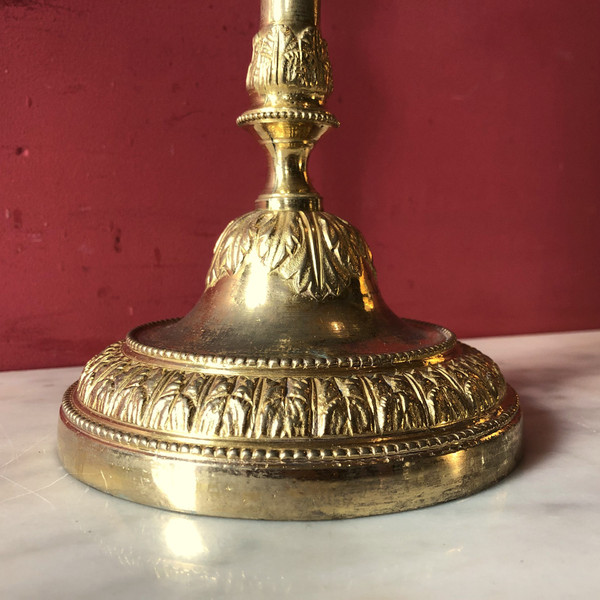 Coppia di candelieri con foglie d'acanto, periodo Luigi XVI