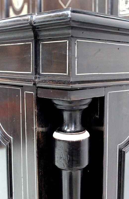 Display cabinet in blackened pear wood, Napoleon III period - 1850