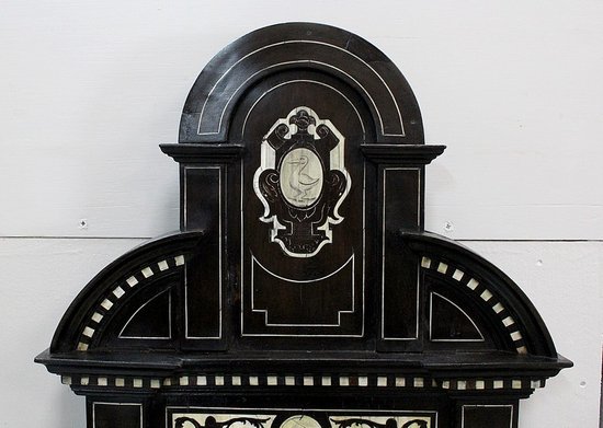 Display cabinet in blackened pear wood, Napoleon III period - 1850