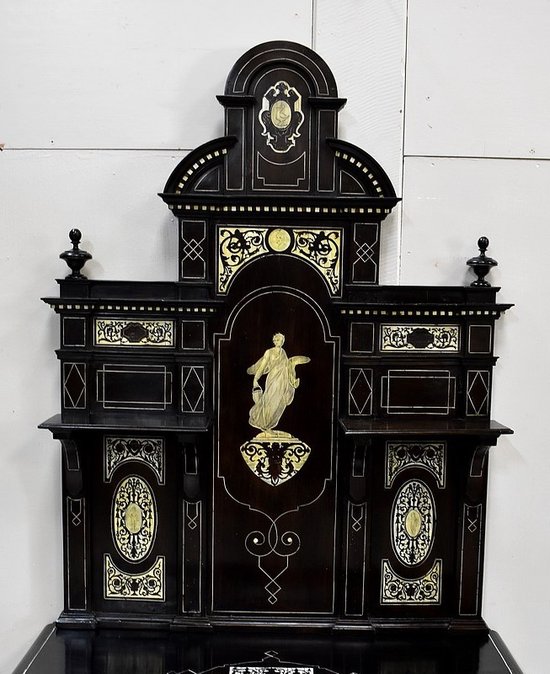 Display cabinet in blackened pear wood, Napoleon III period - 1850