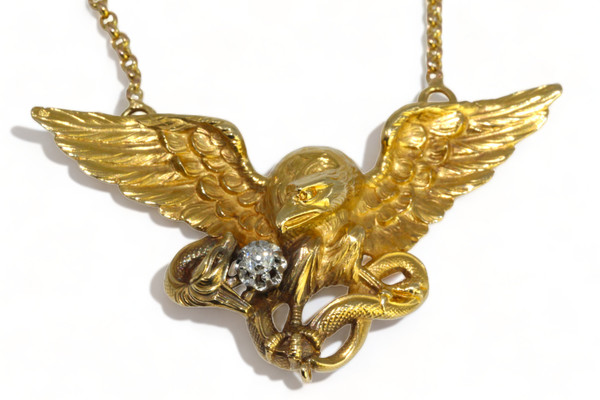 Chaine Pendentif Aigle 1890