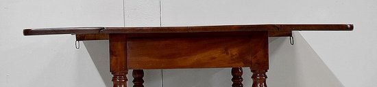 Rectangular Drop-leaf Table, Cuban Mahogany, Louis-Philippe Period - Mid 19th Century