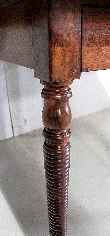 Rectangular Drop-leaf Table, Cuban Mahogany, Louis-Philippe Period - Mid 19th Century