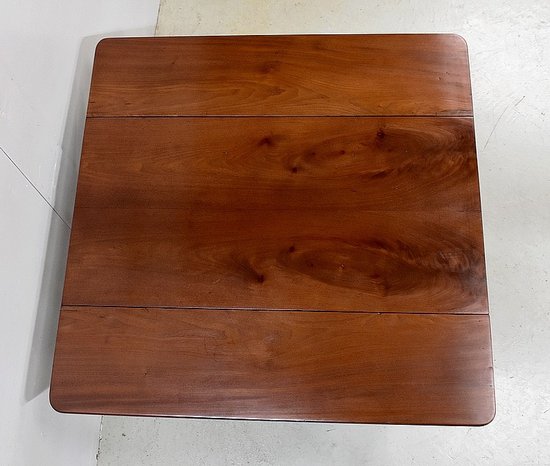 Rectangular Drop-leaf Table, Cuban Mahogany, Louis-Philippe Period - Mid 19th Century