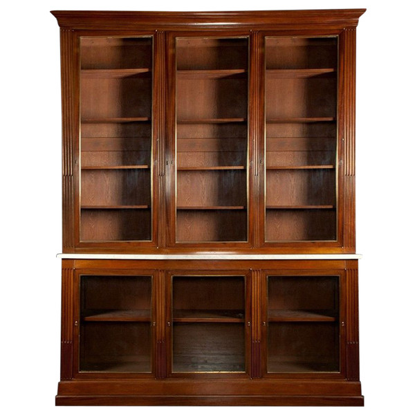 Important Louis XVI Period Mahogany Chateau Bookcase circa 1780