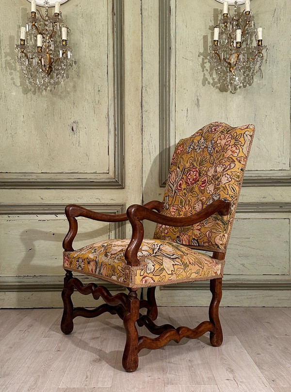 Fauteuil En Noyer d'Epoque Louis XIV XVIIème