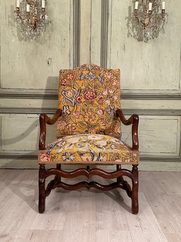 Fauteuil En Noyer d'Epoque Louis XIV XVIIème