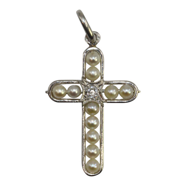 Pendentif Croix Art-Déco