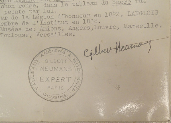 HST tableau portrait Jérôme-Martin Langlois Aspirant Marine uniforme XIXème