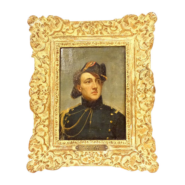 HST painting portrait Jérôme-Martin Langlois Aspirant Marine uniform 19th century