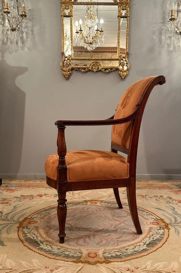 Jacob Frères Provenance Royal, Fauteuil à l'Etrusque En Acajou Palais Des Tuileries d'Epoque Directo
