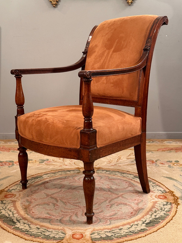 Jacob Frères Provenance Royal, Fauteuil à l'Etrusque En Acajou Palais Des Tuileries d'Epoque Directo