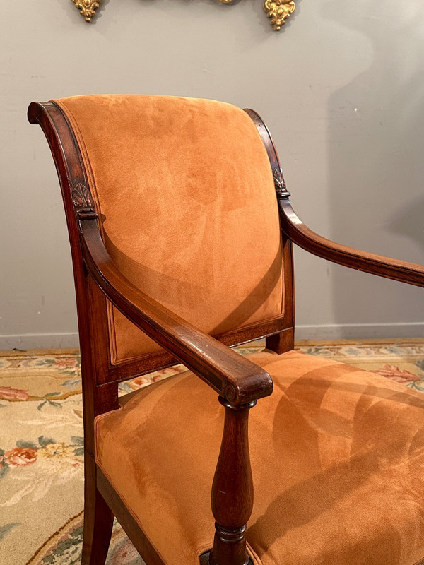 Jacob Frères Provenance Royal, Fauteuil à l'Etrusque En Acajou Palais Des Tuileries d'Epoque Directo