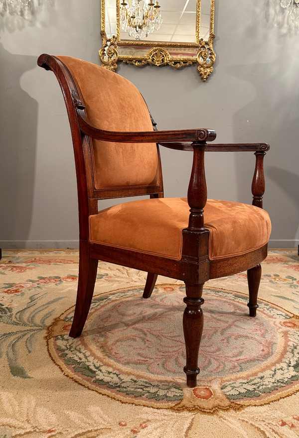 Jacob Frères Provenance Royal, Fauteuil à l'Etrusque En Acajou Palais Des Tuileries d'Epoque Directo