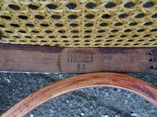 Set of 6 THONET N°732 Art Deco chairs, new canes
