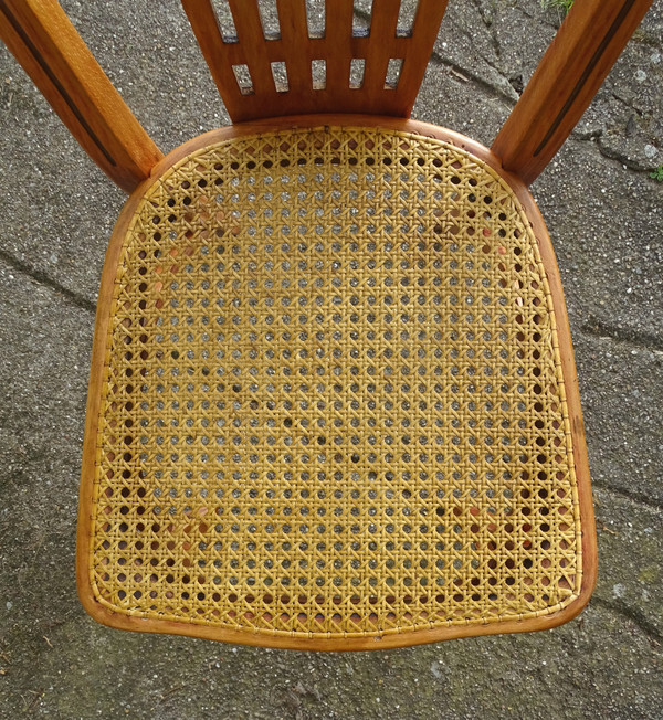 Set of 6 THONET N°732 Art Deco chairs, new canes