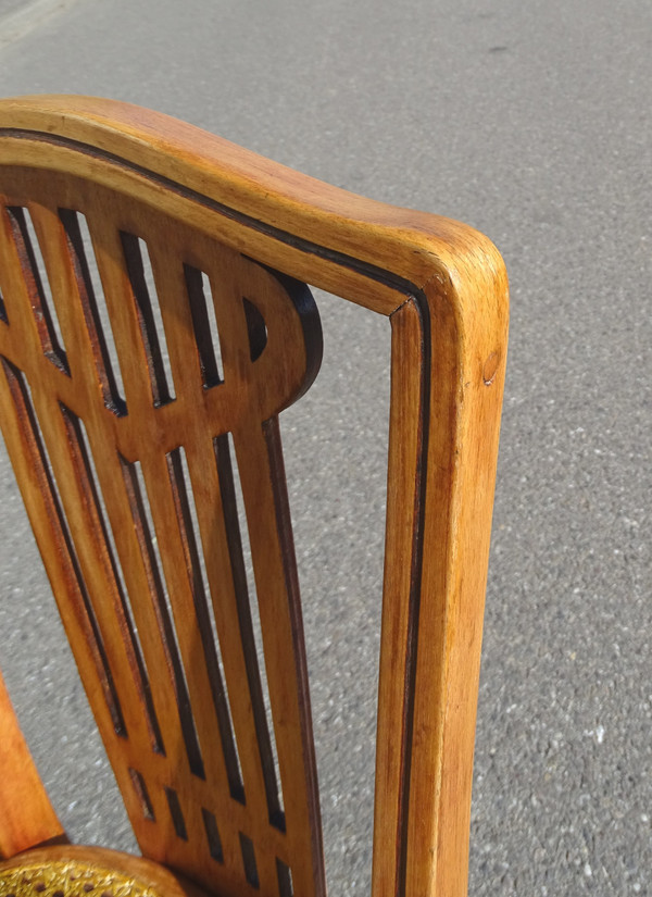 Set of 6 THONET N°732 Art Deco chairs, new canes