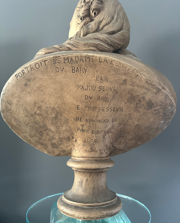 Augustin Pajou, Scultura Buste Terre Cuite La Comtesse Du Barry XIX secolo