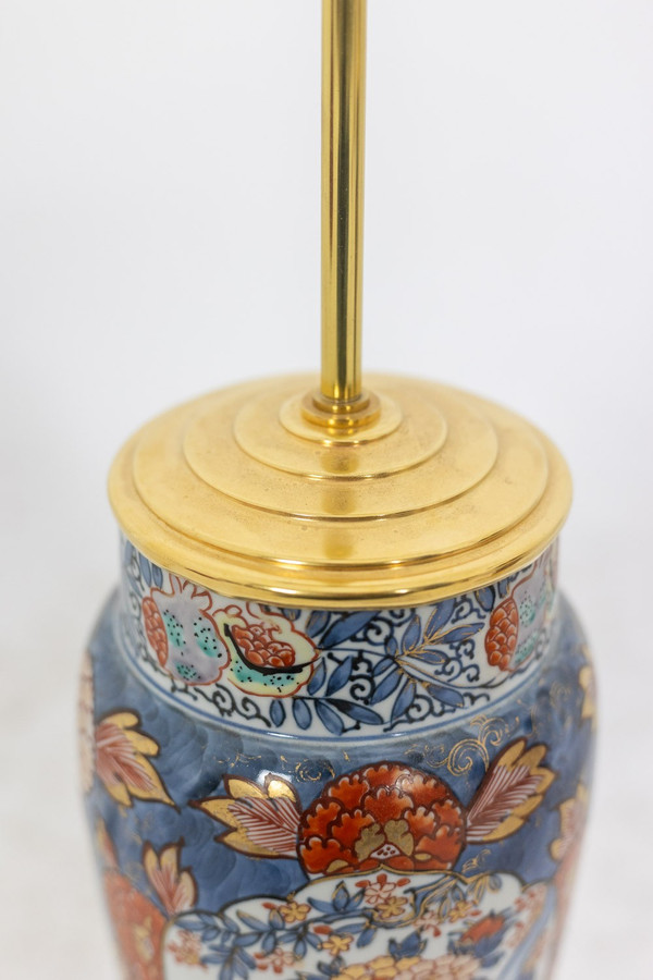 Paire de lampes en porcelaine Imari et bronze doré. Circa 1880.