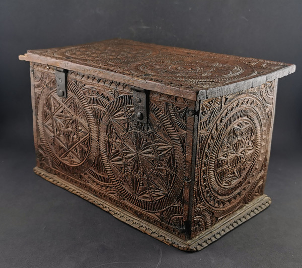 18th century finely carved box