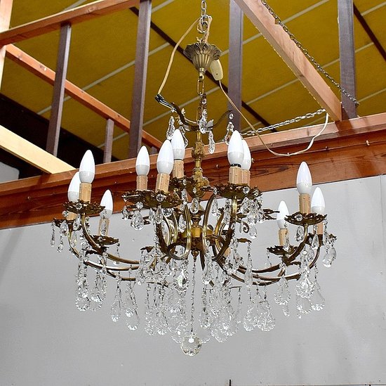  Lustre en Cristal - Milieu XXe 