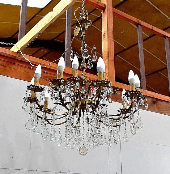  Lustre en Cristal - Milieu XXe 