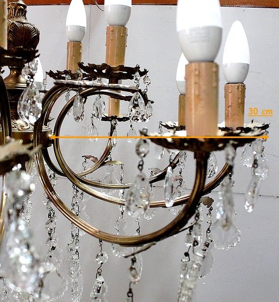  Lustre en Cristal - Milieu XXe 