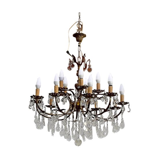 Lustre en Cristal - Milieu XXe 