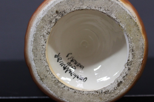 Vaso Art Nouveau Décor De Femmes By Delphin Massier