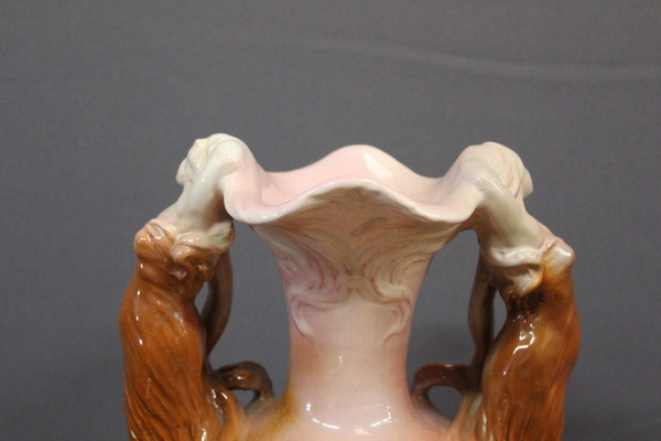 Vaso Art Nouveau Décor De Femmes By Delphin Massier