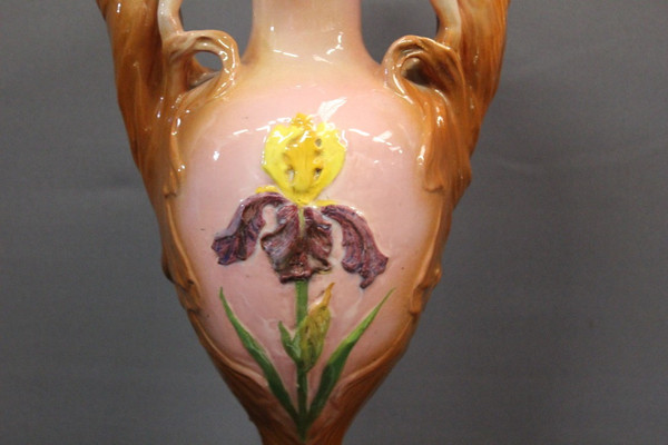 Vaso Art Nouveau Décor De Femmes By Delphin Massier