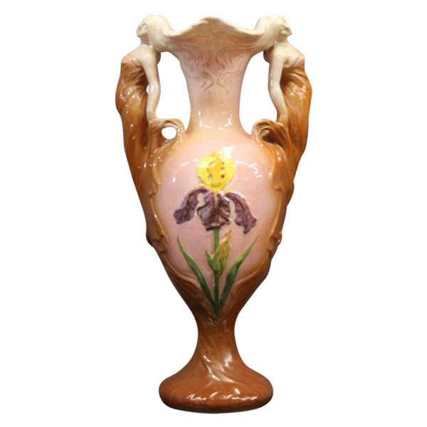 Vaso Art Nouveau Décor De Femmes By Delphin Massier