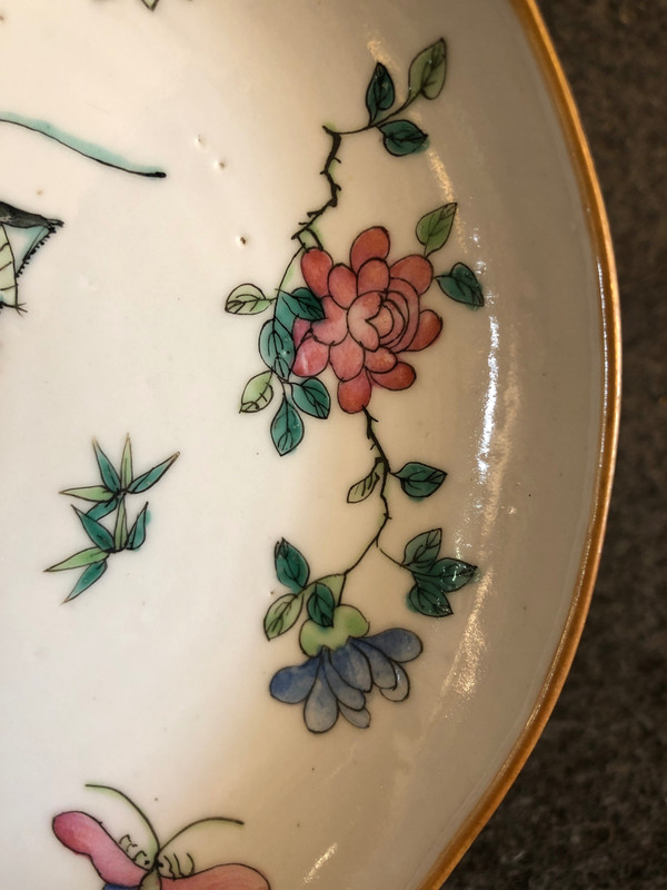 Kleiner Teller aus Porzellan. China, 19. Jahrhundert