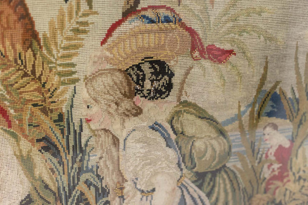 Arazzo a petit point in stile orientalista. 1880 circa.