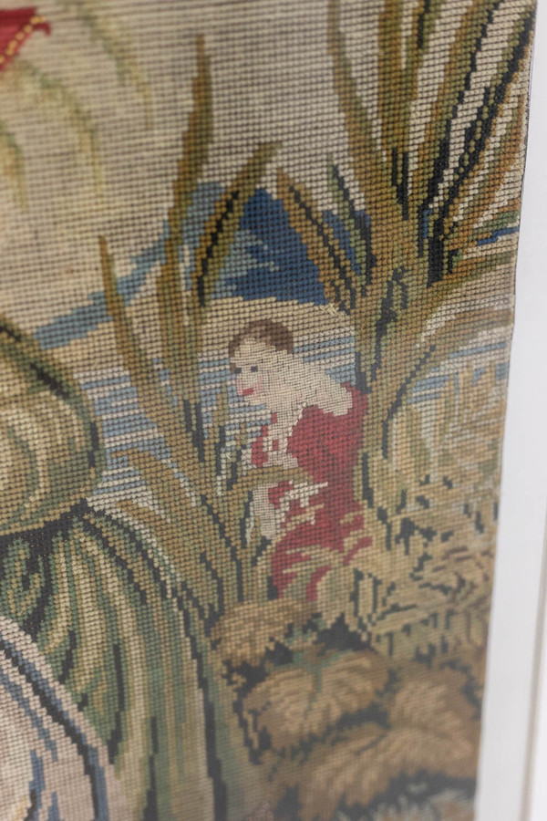 Arazzo a petit point in stile orientalista. 1880 circa.