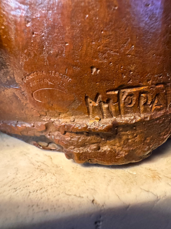 Scultura - Igor Mitoraj "Grépol" - Busto maschile nudo in bronzo