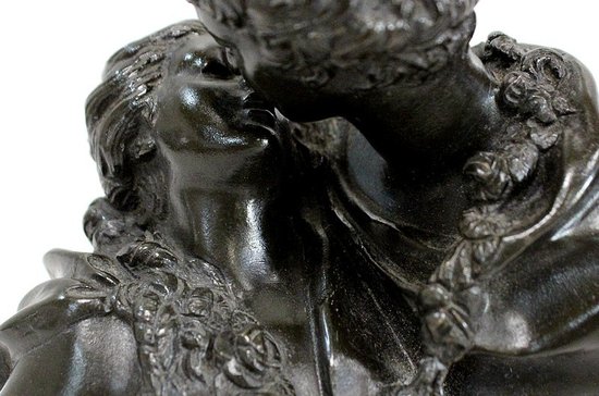  Bronzo "il bacio dato" dopo J-A. Houdon - Seconda metà del XIX secolo