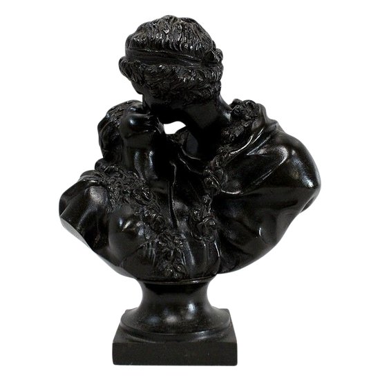  Bronze "the Kiss Given" after J-A. Houdon - 2nd half of the 19th century