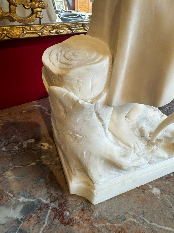STATUA DI PAYSANNE ALBATRA XIX secolo